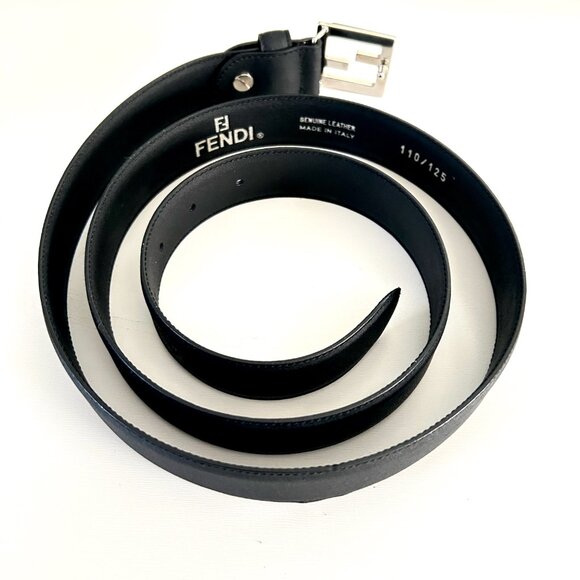 Fendi UNISEX  Squared FF Leather Belt EUC - Picture 12 of 12